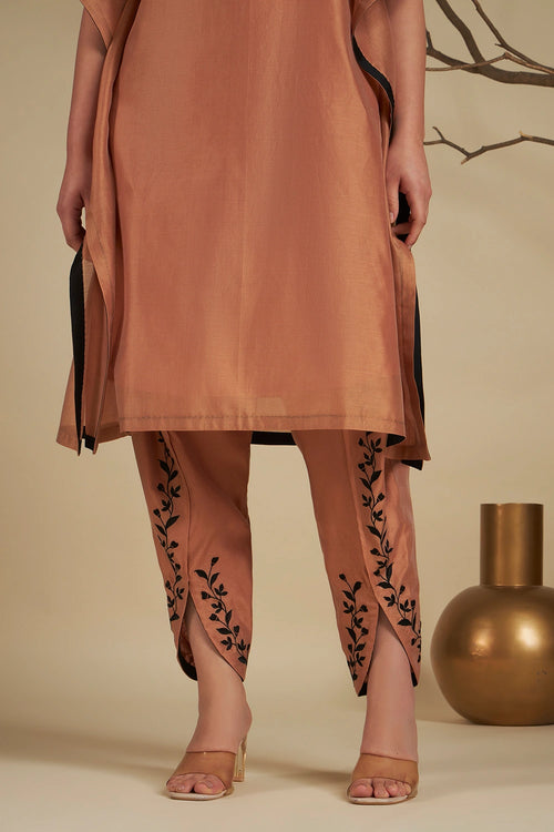 Peach Nysa Kaftan Set