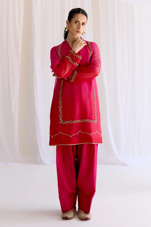 Gulab Rang Kurta Set