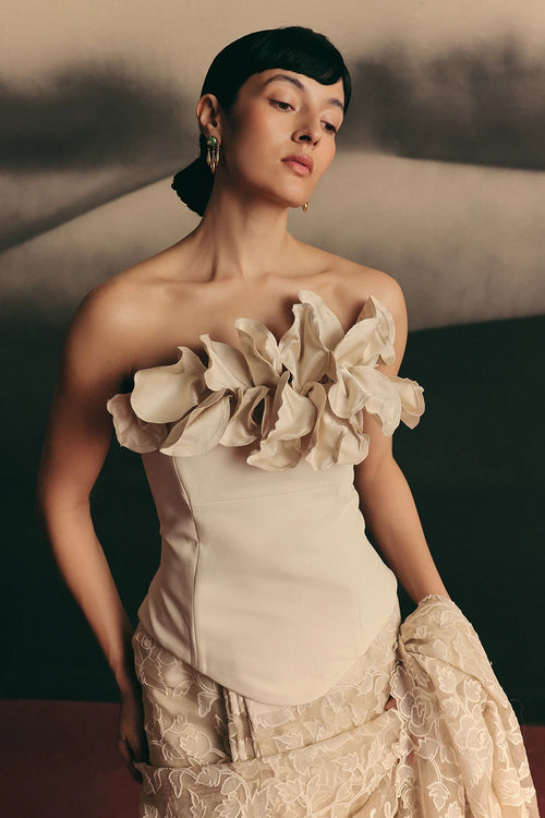 Ivory Bisque Corset Top
