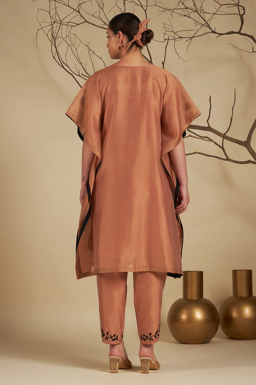 Peach Nysa Kaftan Set