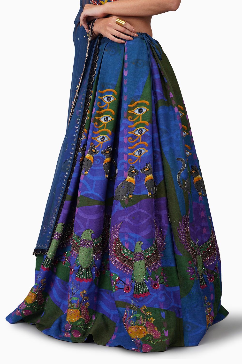 Egyptian Print Lehenga Set