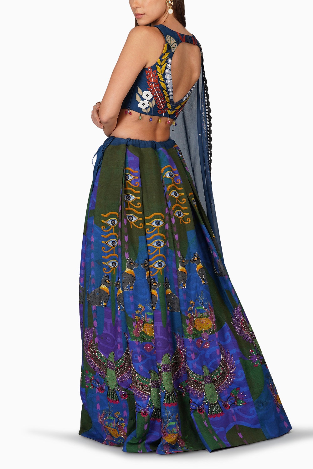 Egyptian Print Lehenga Set