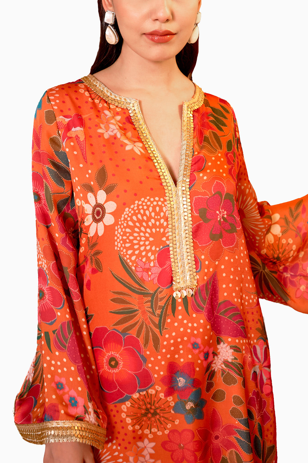 Naina Orange Kaftan