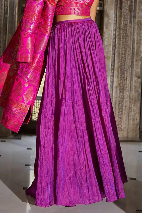 Orchid Crushed Crinkle Maxi Skirt