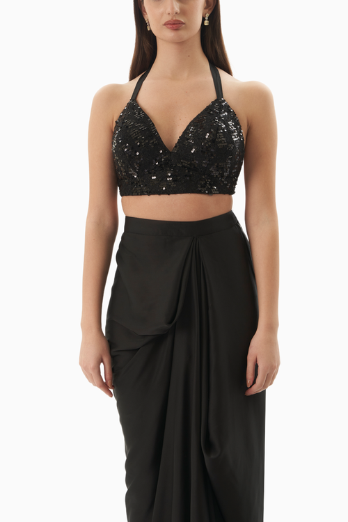 Black Tweed Bralette
