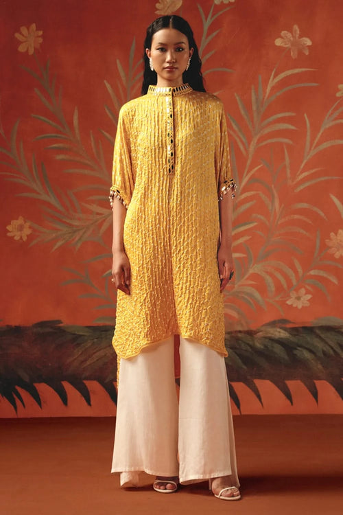 Honeycomb Oversize Bandhani Kurta