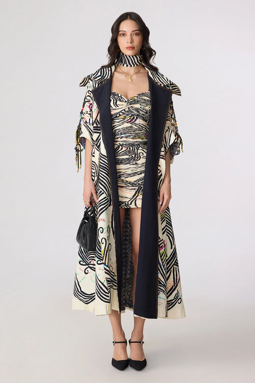 Multi Helena Trench With Multi Millie Dress