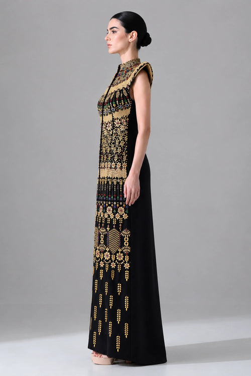 Black Silhouette With Structured Shoulders