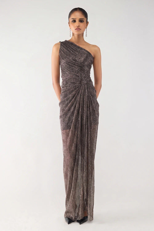Bronze Drape Gown