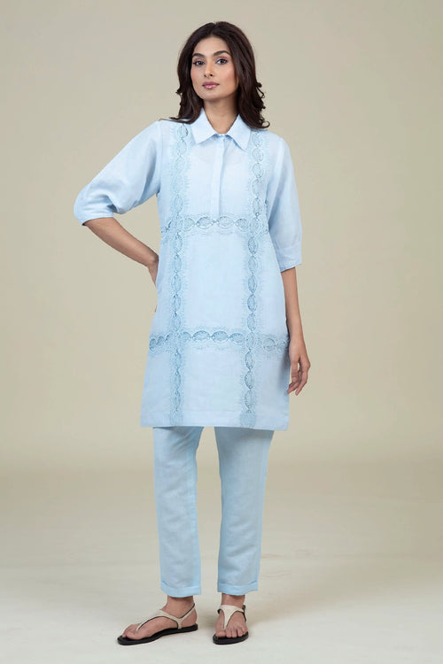 Isa Blue Tunic With Pants
