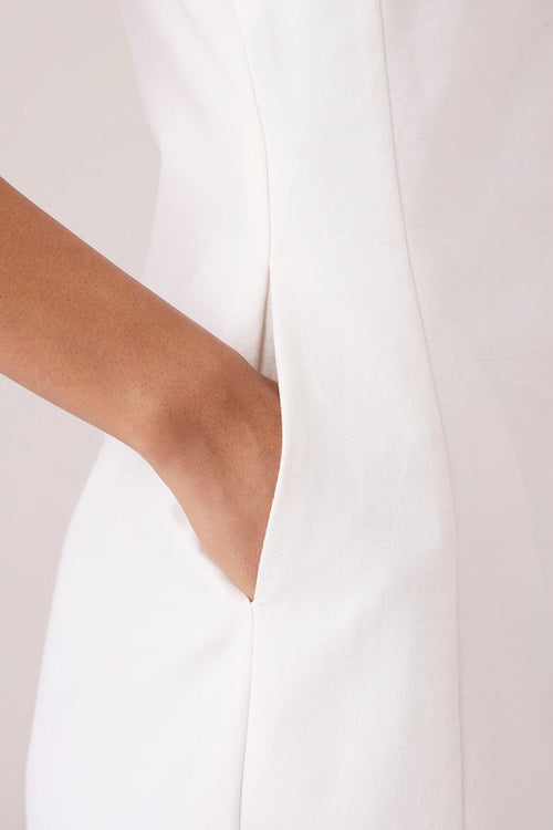 Astra White Embroidered Maxi Dress