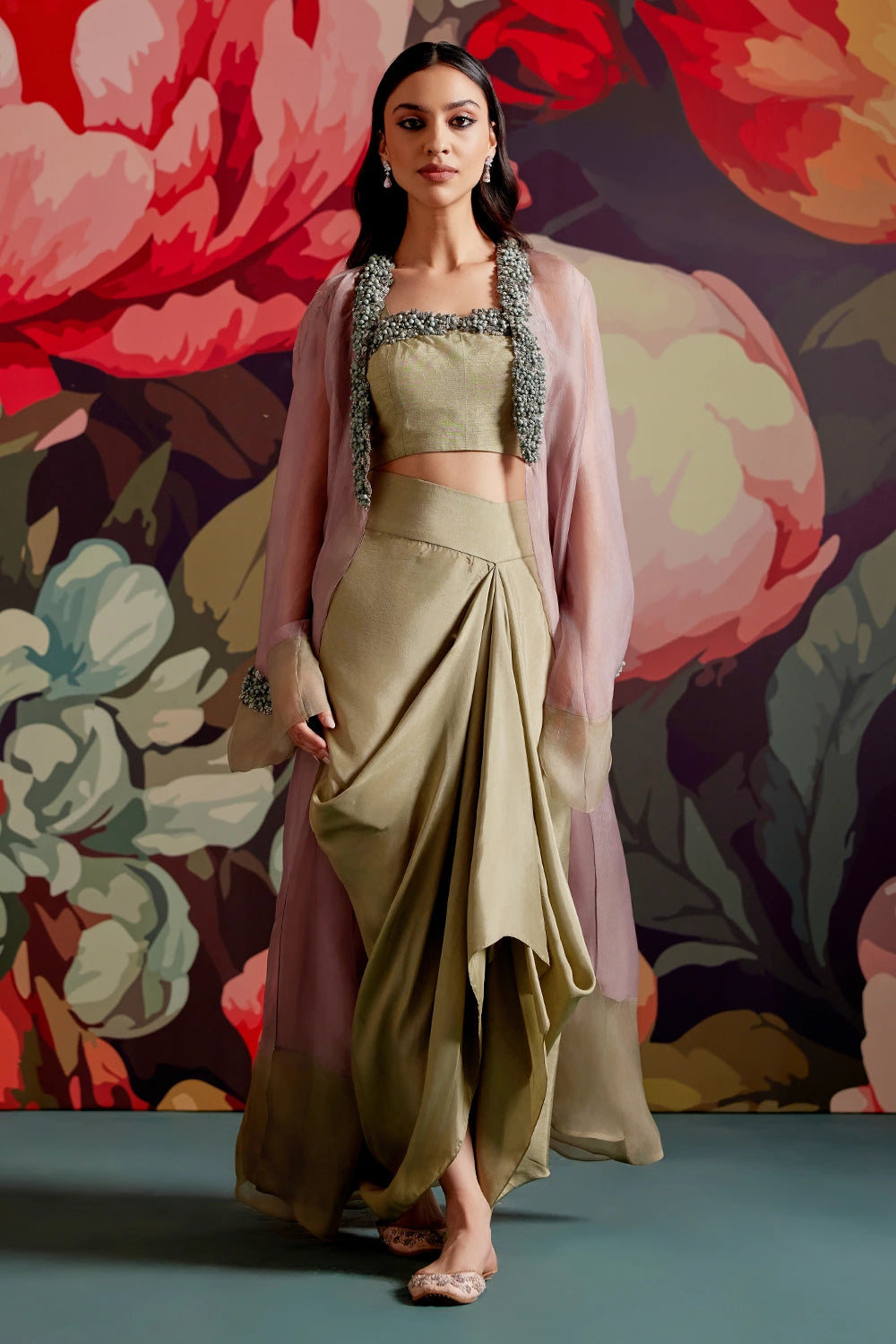 Pembe Jacket Skirt Set