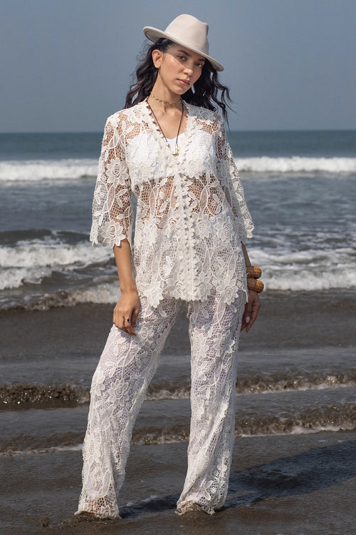 White Spring Lace Set