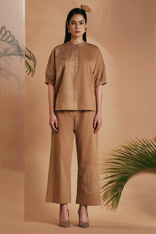 Brown Mirage Co-ord Set