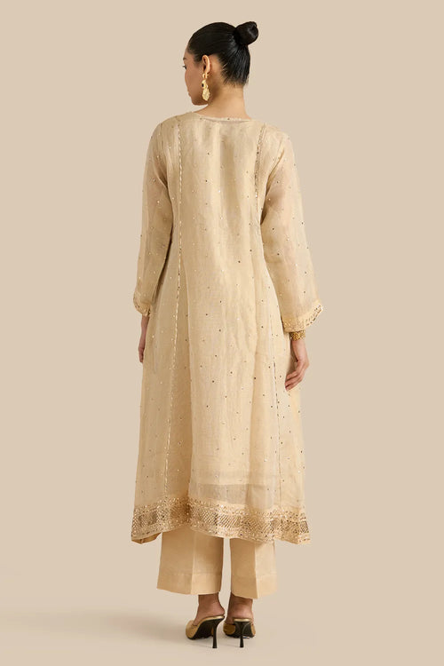 Kalidar Jacket Set With Kamdani Embroidery