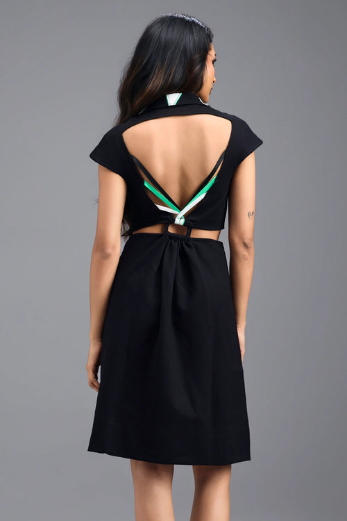 Black Fit-and-Flare Dress