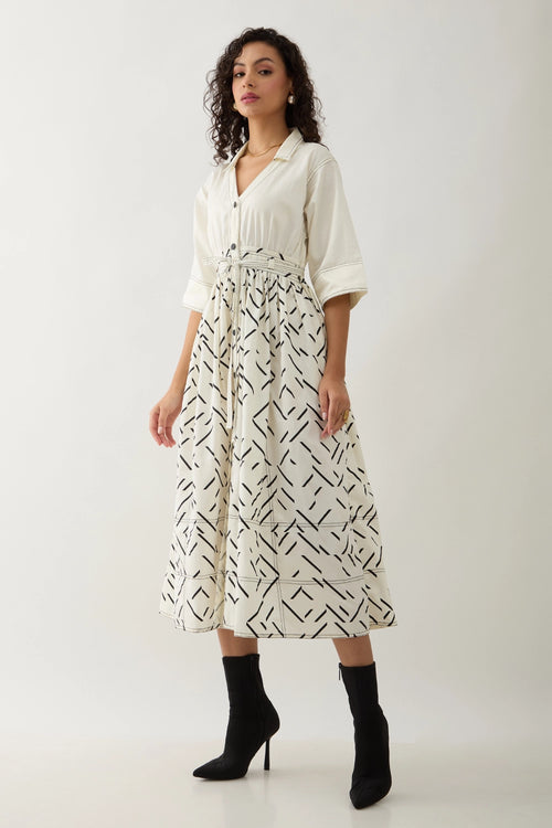 Delta Off White Dress