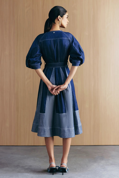 Blue Mix & Match Denim Dress