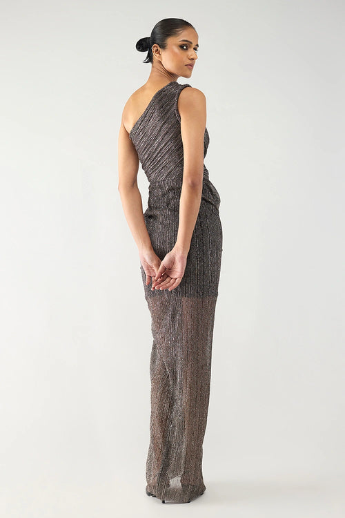 Bronze Drape Gown