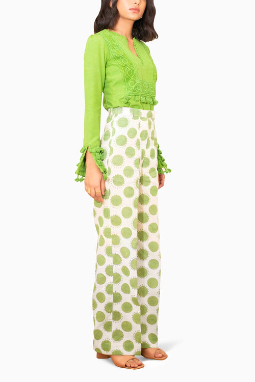 Malta Green Lace Co-ord Set
