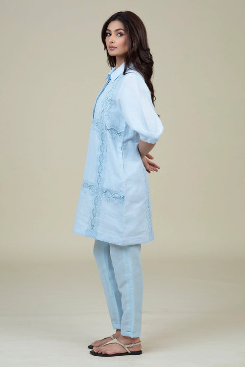 Isa Blue Tunic With Pants