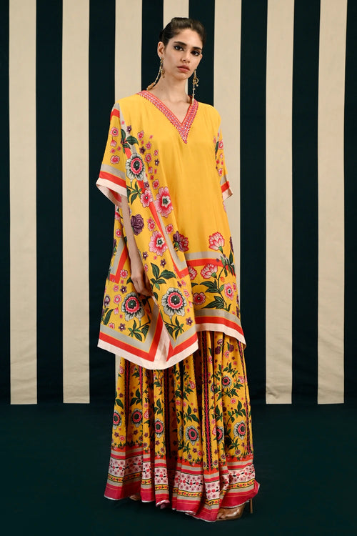 Gulmohar Pansy Sharara Set