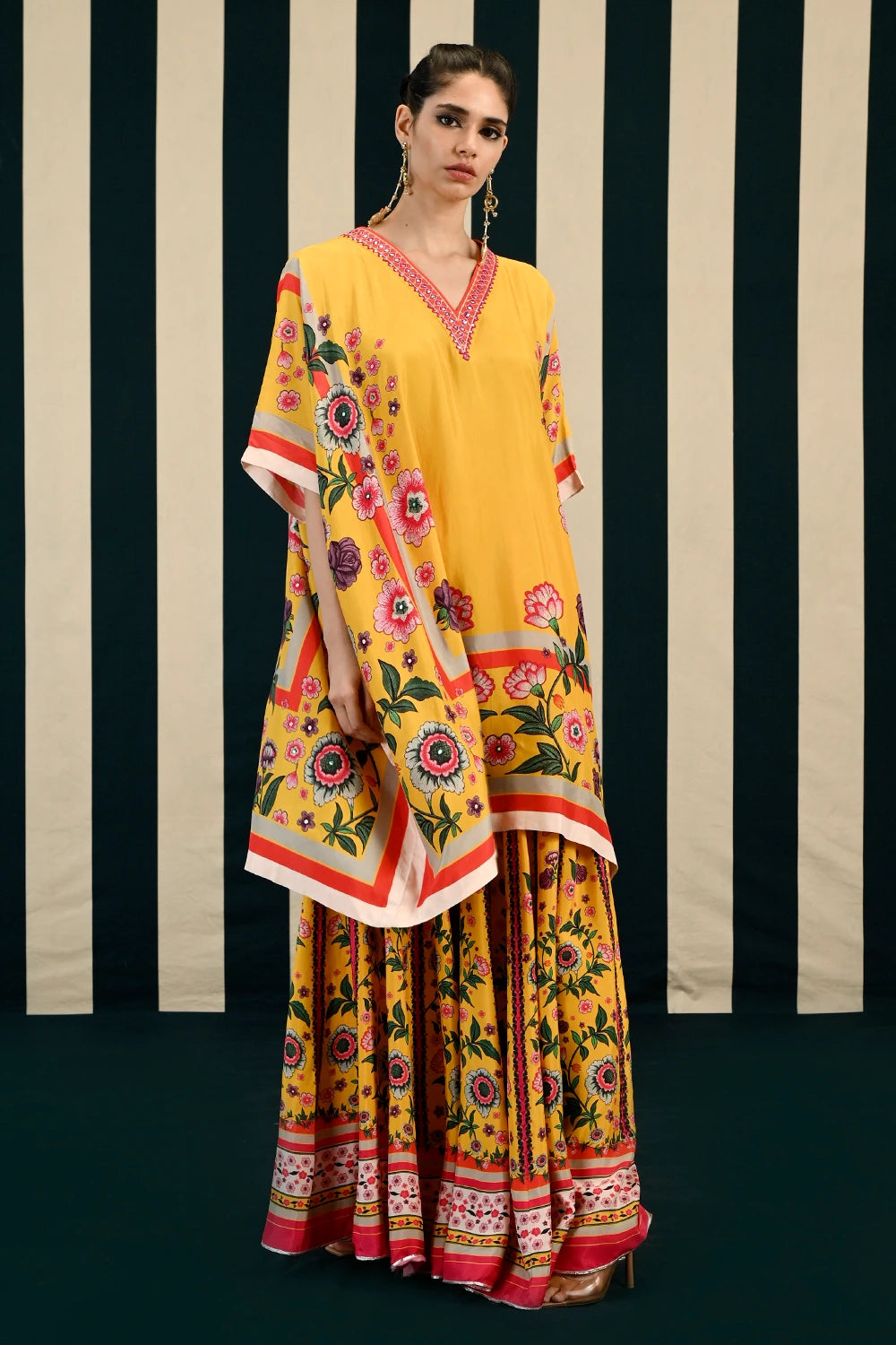 Gulmohar Pansy Sharara Set