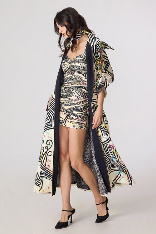 Multi Helena Trench With Multi Millie Dress