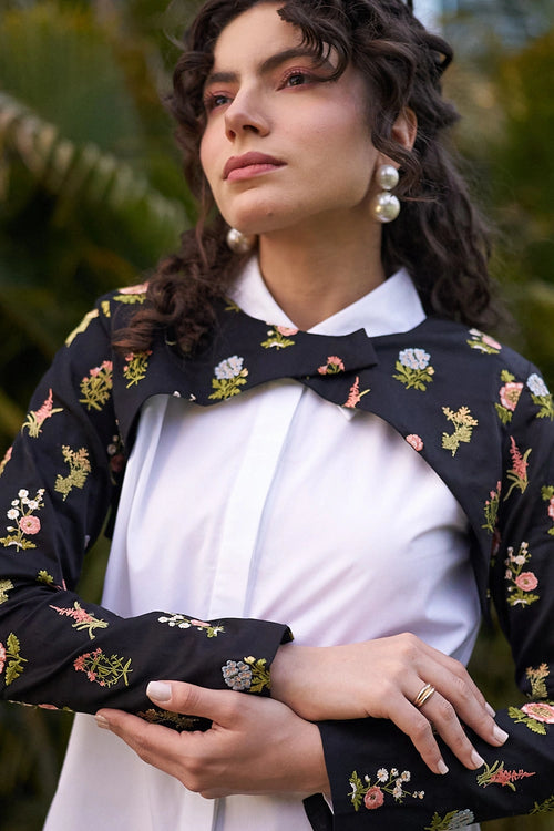White And Black Cleo Shirt