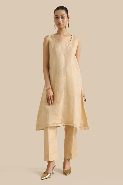 Kalidar Jacket Set With Kamdani Embroidery
