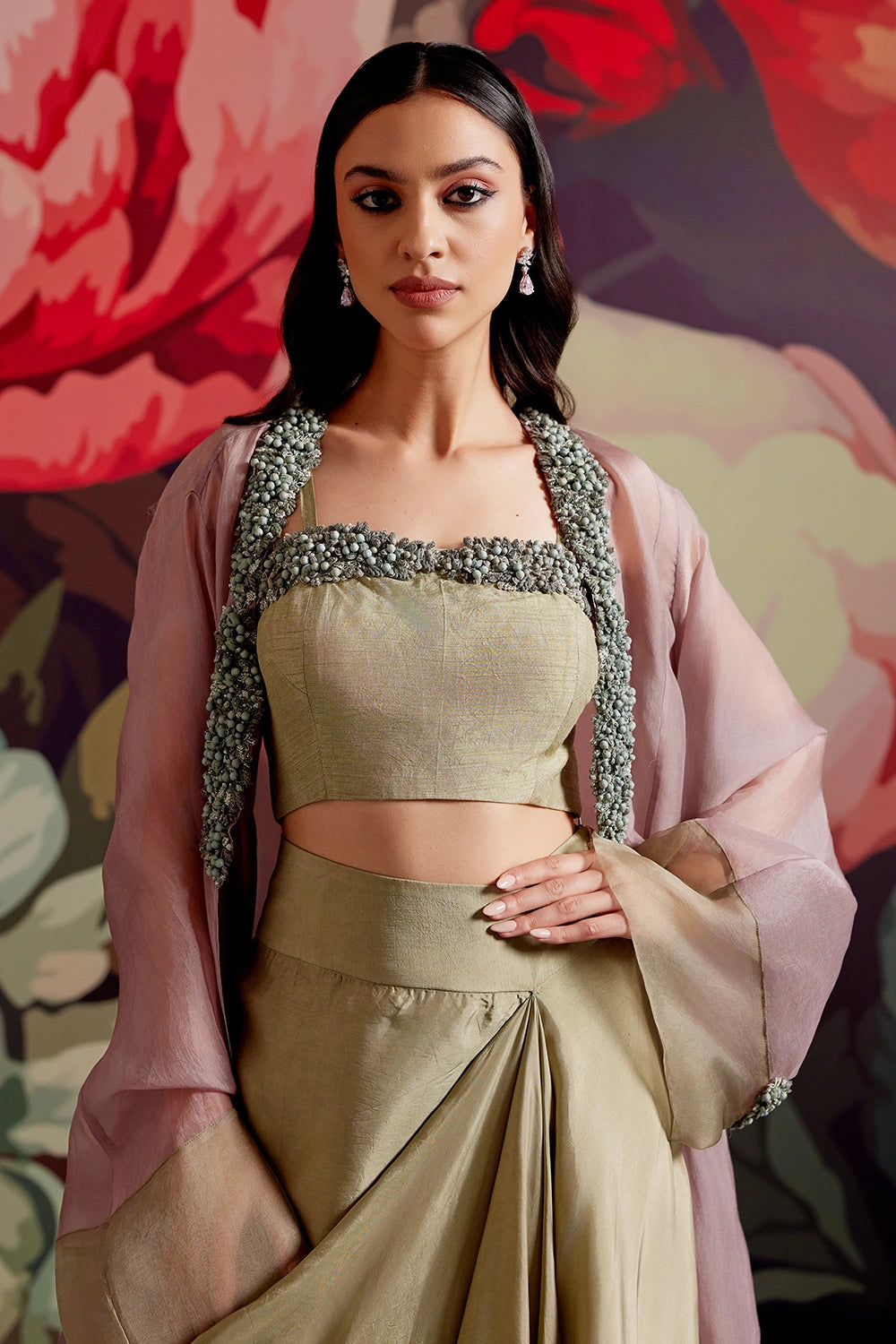 Pembe Jacket Skirt Set