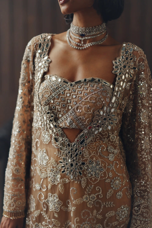 Fasana Golden Kaftan Set