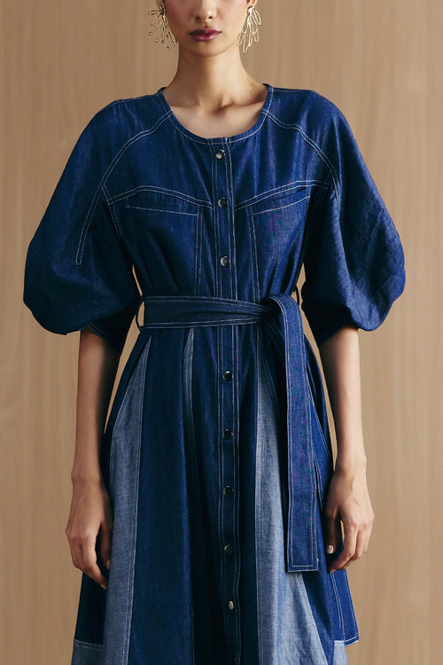 Blue Mix & Match Denim Dress