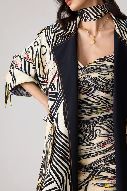 Multi Helena Trench With Multi Millie Dress