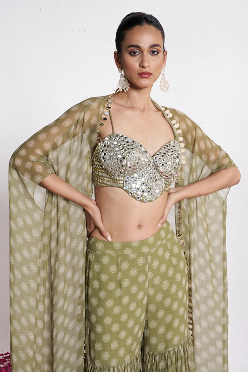 Mehendi Mandala Sharara Set
