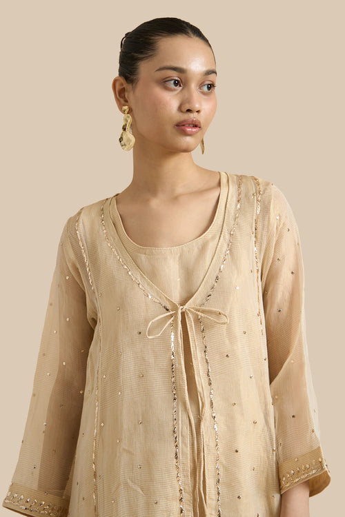 Kalidar Jacket Set With Kamdani Embroidery