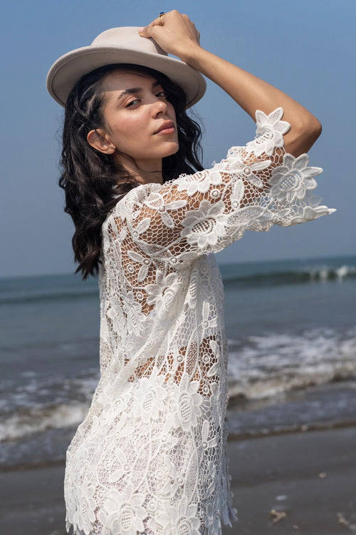 White Spring Lace Set