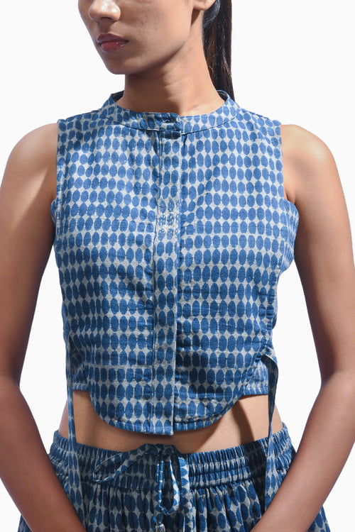 Indigo Blue Cross Chambray Co-ord Set