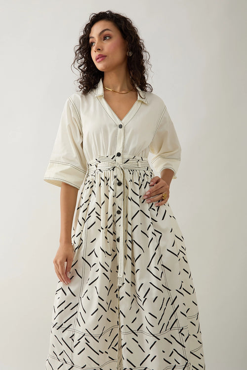 Delta Off White Dress