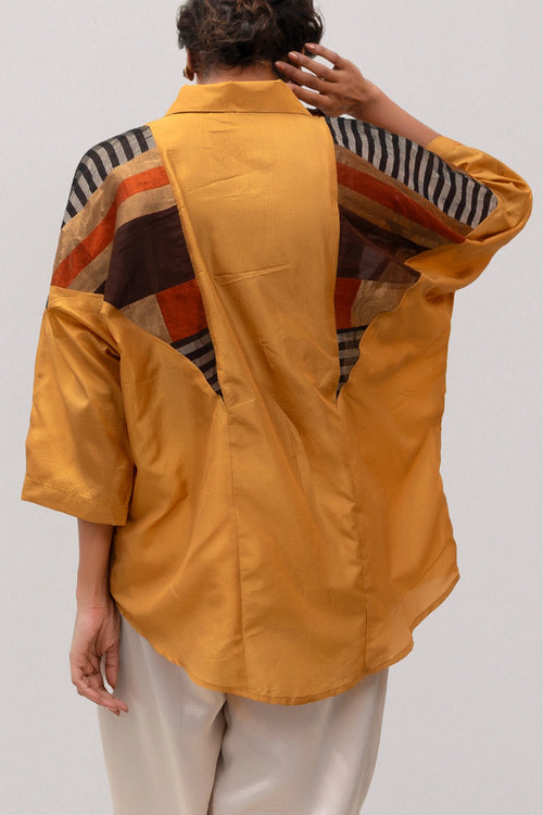 Eeda Varq Mustard Mosaic Shirt