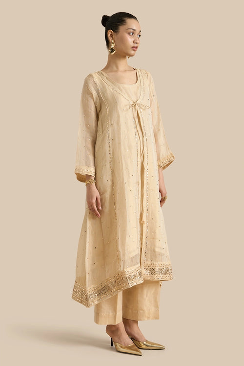 Kalidar Jacket Set With Kamdani Embroidery