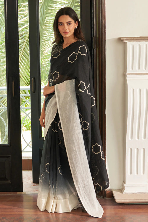 Noir Floral Saree