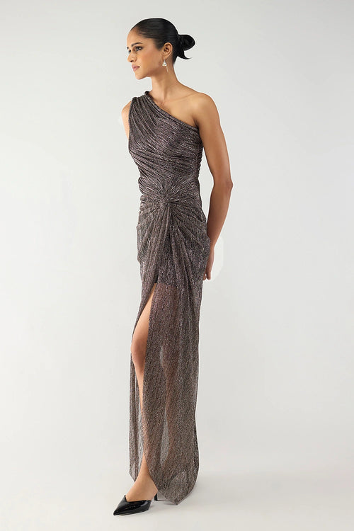 Bronze Drape Gown