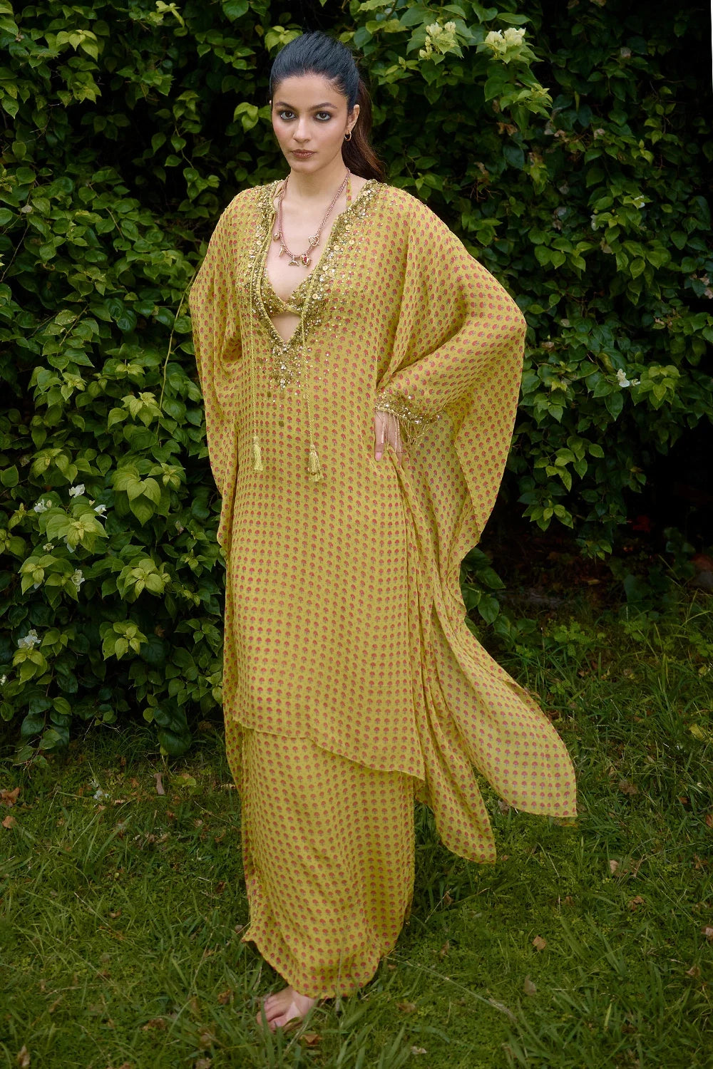 Mehbooba Olive Kurta Set