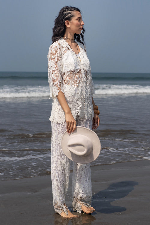 White Spring Lace Set