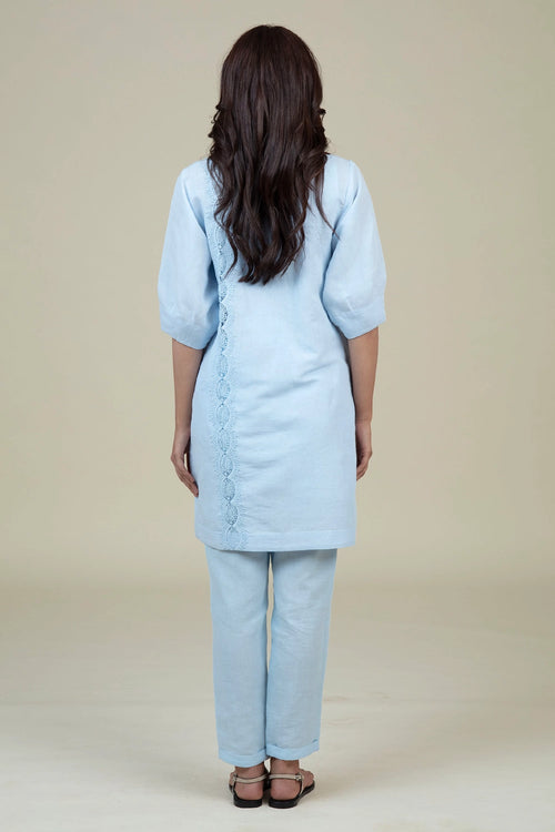 Isa Blue Tunic With Pants