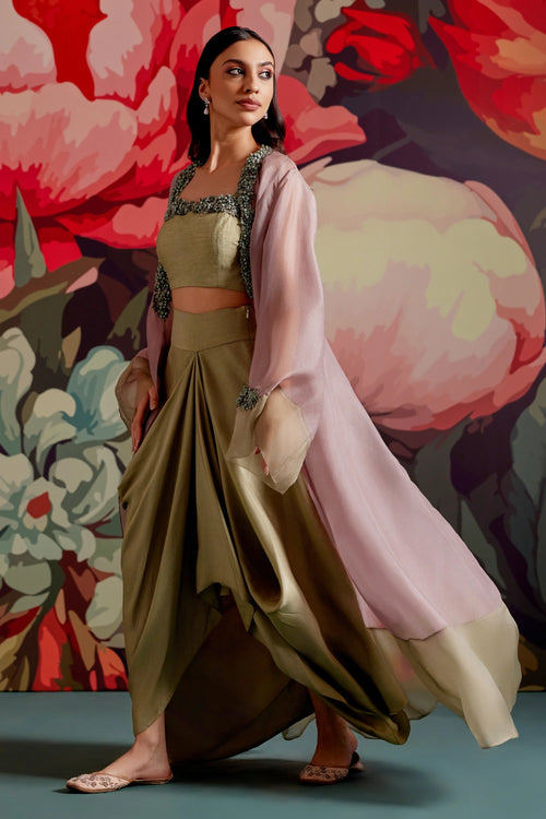 Pembe Jacket Skirt Set