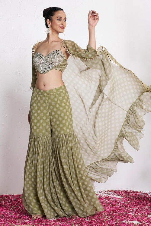 Mehendi Mandala Sharara Set