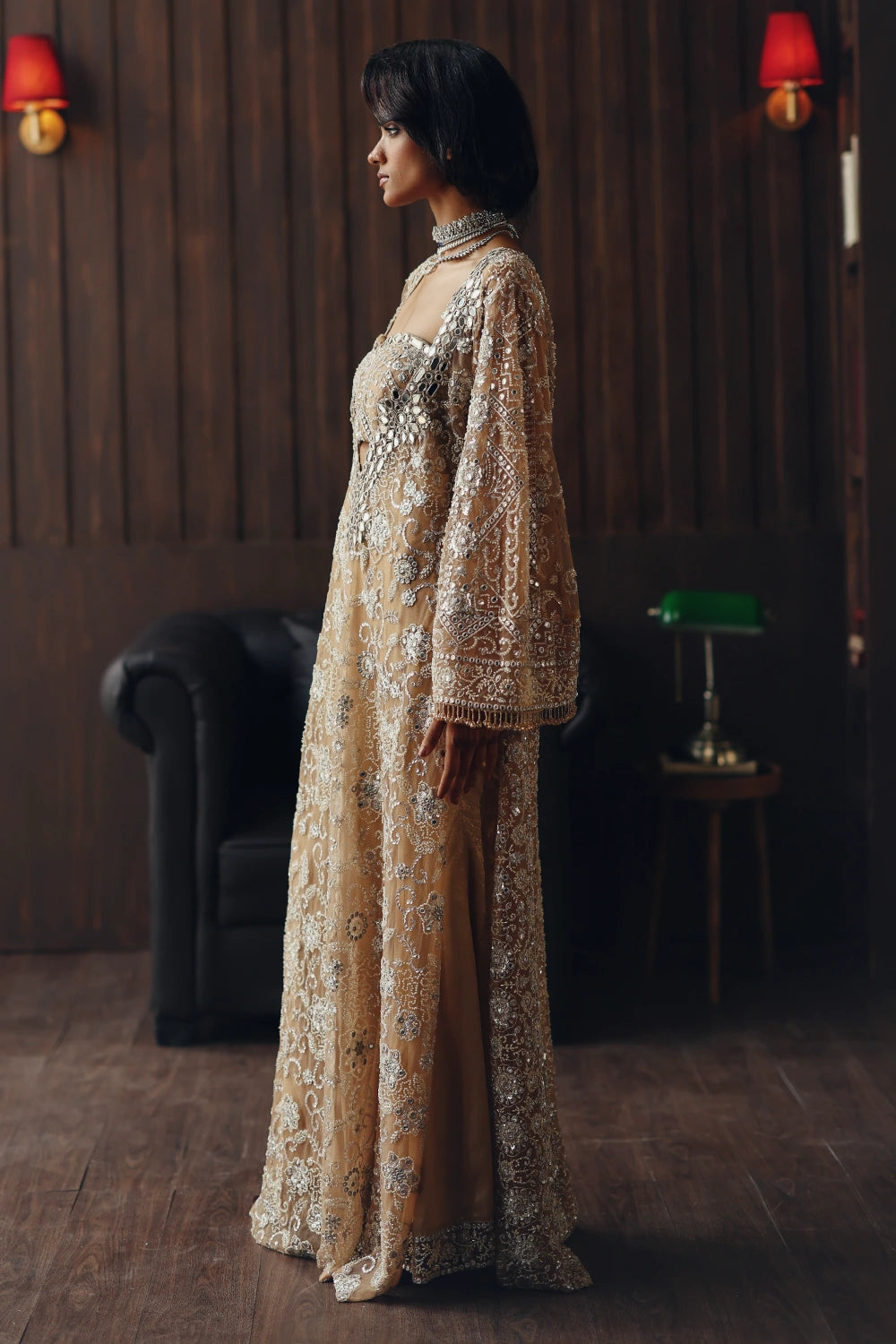 Fasana Golden Kaftan Set