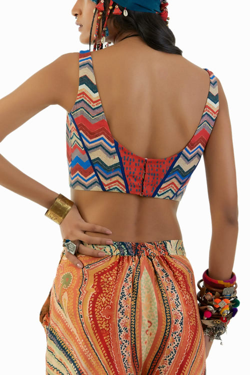 Multicolor Adah Corset Blouse